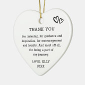 Modern Vielen Dank an Freunde Schwarz und Weiß Her Keramik Ornament (Links)