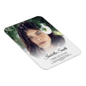 Modern Vielen Dank, Beerdigung Foto Beileid Trauer Magnet (Rechte Seite)