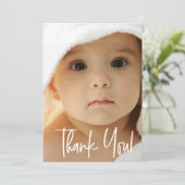 Modern Vielen Dank, dass Sie das vertikale Foto Ba Dankeskarte (Stehend Vorderseite)