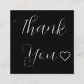 Modern Vielen Dank, dass Sie Script Minimal Black Rabattkarte (Vorderseite)