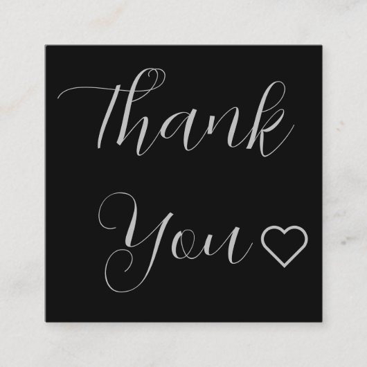 Modern Vielen Dank, dass Sie Script Minimal Black Rabattkarte (Vorderseite)