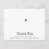 Modern Vielen Dank Fotos Grid Collage Birth Ankündigungspostkarte (Vorderseite)