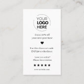 Modern Vielen Dank für das kleine Shopping Visitenkarte (Rückseite)