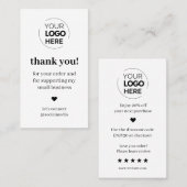 Modern Vielen Dank für das kleine Shopping Visitenkarte (Vorne/Hinten)
