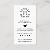 Modern vielen Dank für den Einkauf von Small Brand Visitenkarte (Rückseite)