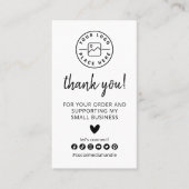 Modern vielen Dank für den Einkauf von Small Brand Visitenkarte (Vorderseite)