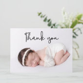 Modern Vielen Dank für Ihr Script Baby Girl Foto B Ankündigung (Stehend Vorderseite)