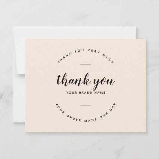 Modern vielen Dank für Ihre Support-Karte Dankeskarte (Vorderseite)