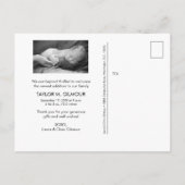 Modern Vielen Dank, Script Baby 2 Fotos Ankündigungspostkarte (Rückseite)