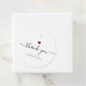 Modern Vielen Dank, Script Red Heart Small Busines Geschenkanhänger (Beispiel)