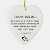 Modern Vielen Dank, Vater Black Hand Drawn Hearts Keramik Ornament (Rechts)