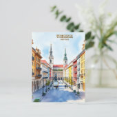 Modern Vienna Austria Aquarellbilder Postkarte (Stehend Vorderseite)