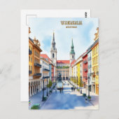 Modern Vienna Austria Aquarellbilder Postkarte (Vorne/Hinten)