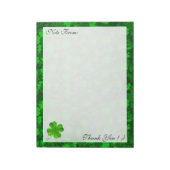 Modern Vierblättriges Kleeblatt floraler Editor Notizblock (Rotiert)