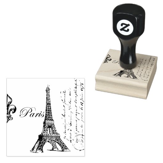 MODERN VINTAG EIFFEL TOWER GUMMISTEMPEL (Stempel)
