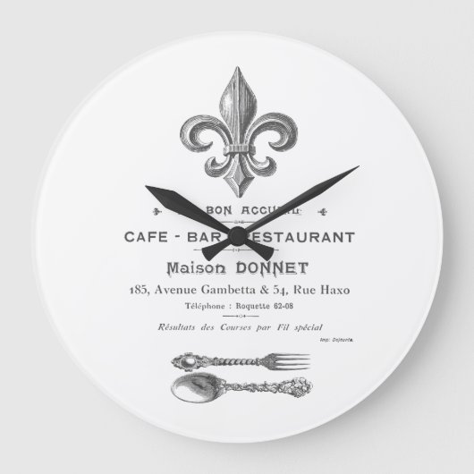 MODERN VINTAG FRANZÖSISTRO GROßE WANDUHR (Vorderseite)