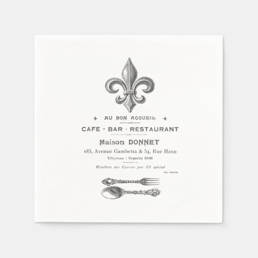 MODERN VINTAG FRANZÖSISTRO SERVIETTE (Vorderseite)