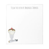 Modern Vintag Ice Creme Notizblock (Vorderseite)