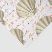 Modern Vintage Beige Shell Script Seidenpapier (Detail)