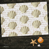 Modern Vintage Beige Shell Script Seidenpapier
