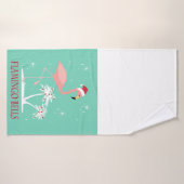 MODERN VINTAGE CHRISTMAS FLAMINGO BADEHANDTUCH (Badehandtuch)