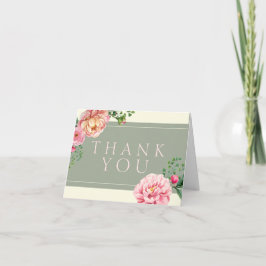 Modern Vintage, Floral Thank You Cards Dankeskarte