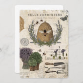 Modern Vintage French Farmhouse Einladung (Vorne/Hinten)