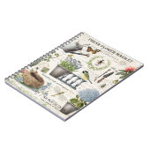 Modern Vintage french farmhouse flower garden Notizblock (Linke Seite)