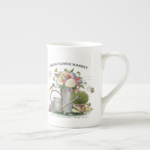 Modern Vintage french farmhouse flower garden Porzellantasse