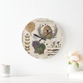 Modern Vintage French Farmhouse Große Wanduhr (Zuhause)