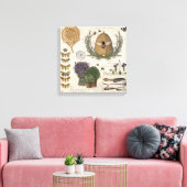 Modern Vintage French Farmhouse Leinwanddruck (Insitu (Wohnzimmer))