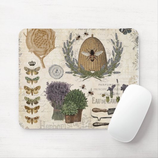 Modern Vintage French Farmhouse Mousepad (Mit Mouse)