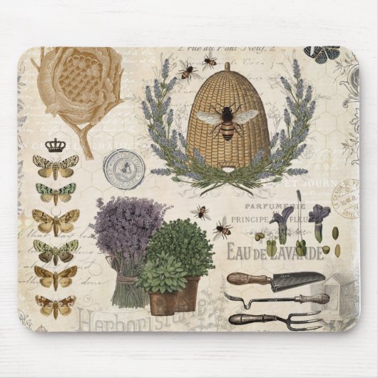 Modern Vintage French Farmhouse Mousepad (Vorne)