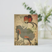 Modern Vintage French Postkarte (Stehend Vorderseite)