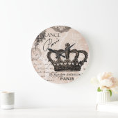 modern vintage french shabby chic crown große wanduhr (Zuhause)