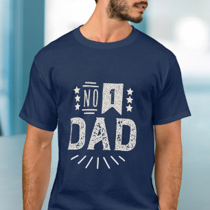 Modern Vintage Navy Blau Creme Bester Vatertag  T-Shirt