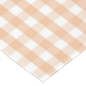 Modern Vintage Peach Gingham Pattern Spring Summer Tischdecke (Schrägansicht)