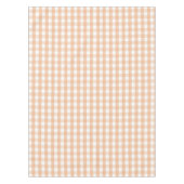 Modern Vintage Peach Gingham Pattern Spring Summer Tischdecke (Vorderseite)