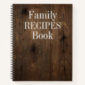 Modern Vintage Personalized Recipe Notebook Notizblock (Vorderseite)