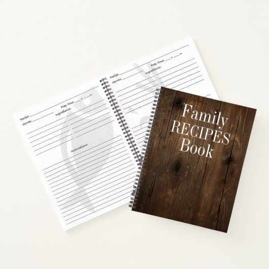 Modern Vintage Personalized Recipe Notebook Notizblock (Innenseite)