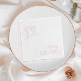 Modern Vintage Rose Gold Christmas Party Servietten Mit Folie