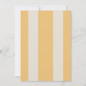 Modern Vintage Stripes Cute Retro Holiday Party Einladung (Rückseite)