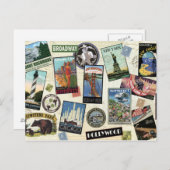 Modern Vintage Travel USA Postkarte (Vorne/Hinten)