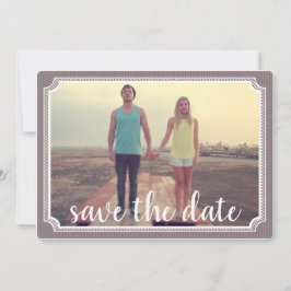 Modern Vintage Wedding Save the Date Fotokarte