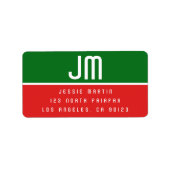 Modern Vintage Weihnachten Rücksendeadresse Adressaufkleber (Vorne)