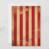 Modern Vintager Zirkus Festival Geburtstag Einladung (Rückseite)