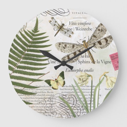 Modern Vintch French Draquelly Große Wanduhr (Vorderseite)