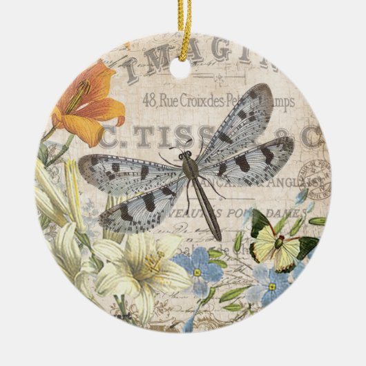 Modern Vintch French Draquelly Keramikornament (Vorne)