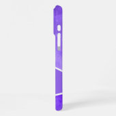 Modern Violet Blue Monogram iPhone Hülle (Linke Seite)