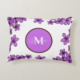 Modern Violet Monogram Dekokissen
